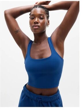 Athleta Deep Blue Sports Tank with built in Bra